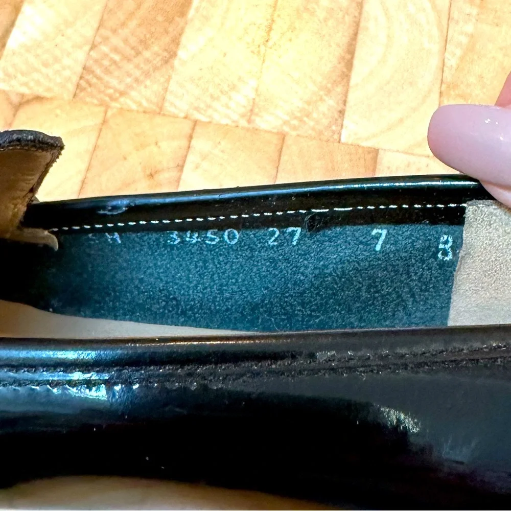 Salvatore Ferragamo Vintage Patent Leather Penny Loafers SZ 7 - Picture 4 of 7